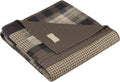 50"x70" Tan Moose Patchwork Throw