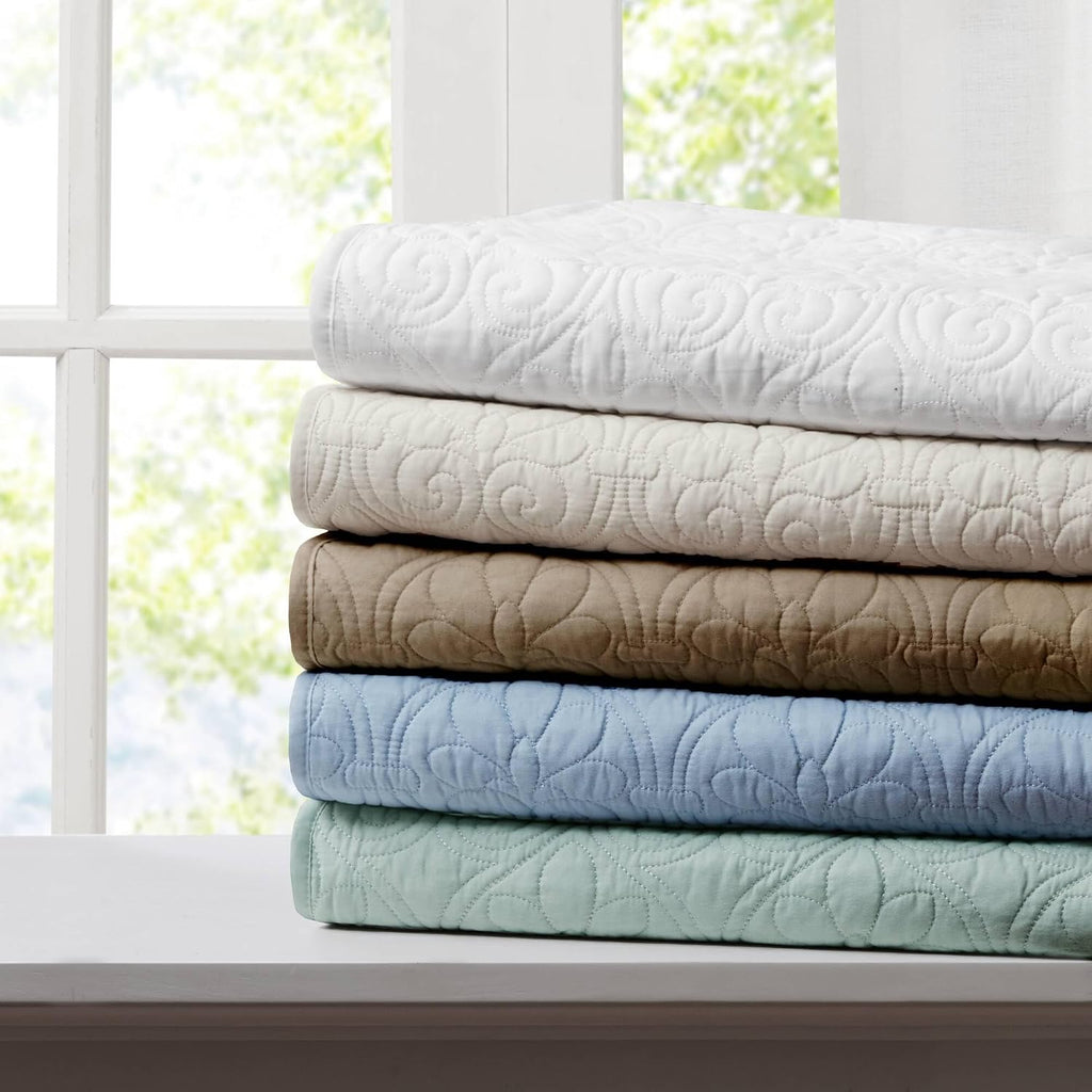 Park 60"x70" Khaki Damask Throw Blanket