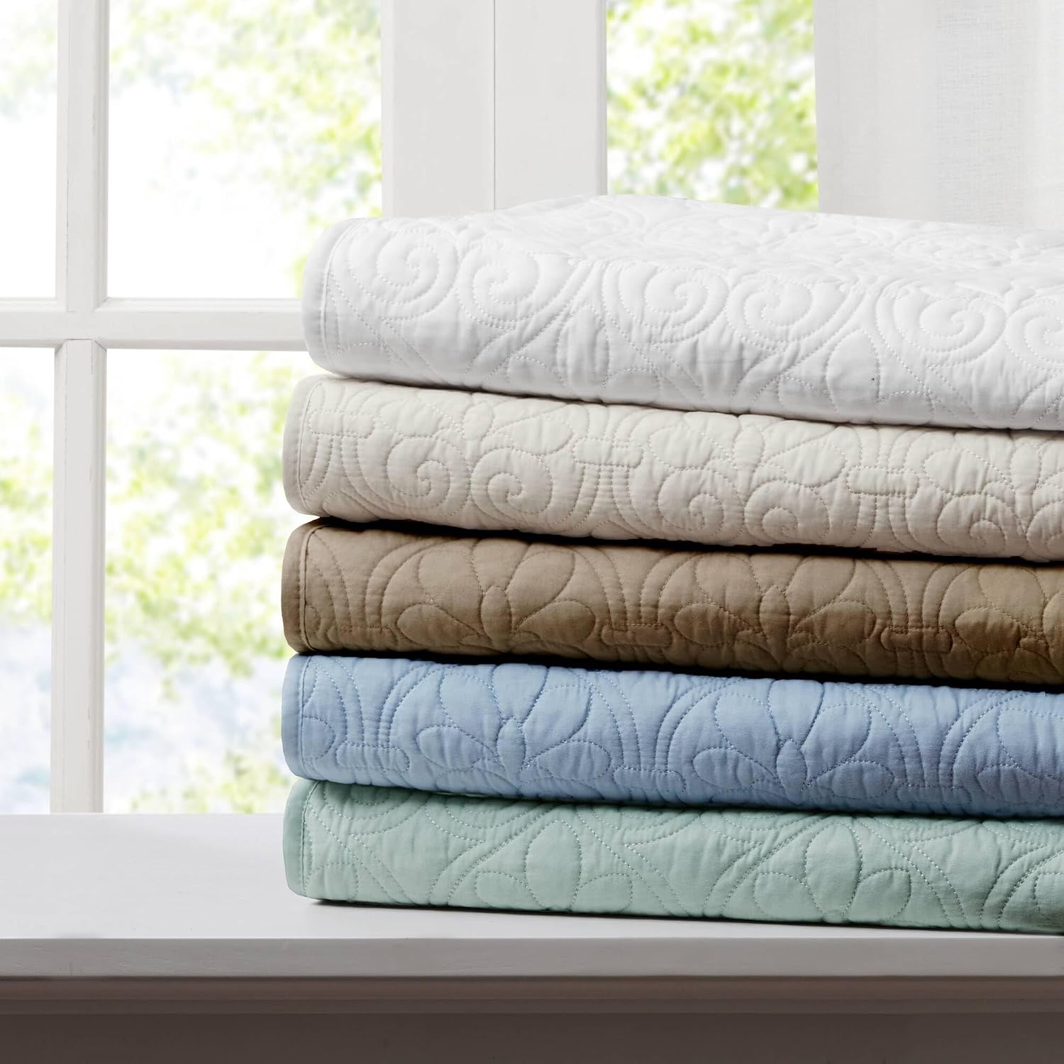 Park 60"x70" Khaki Damask Throw Blanket
