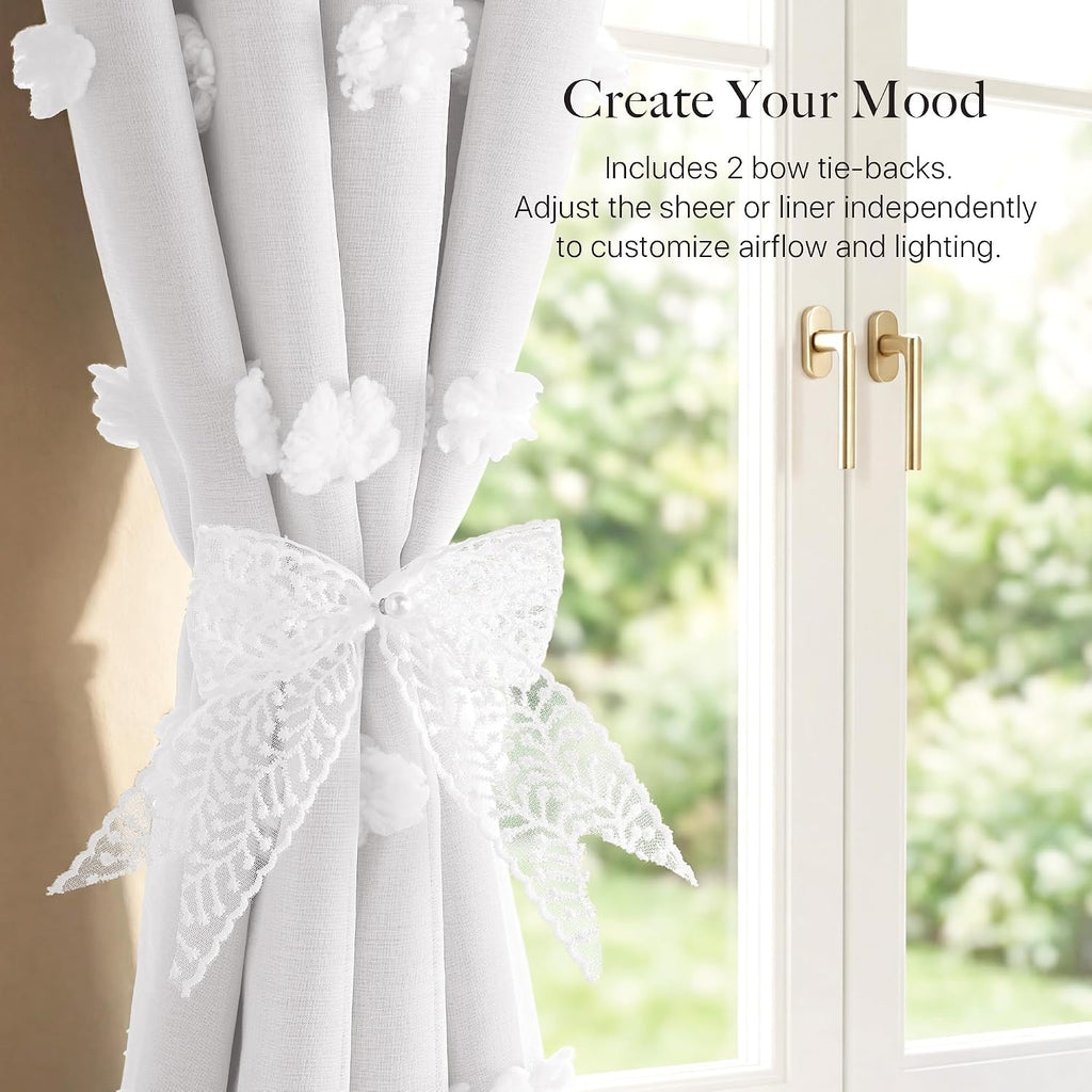 52Wx84L Pom Pom Blackout Curtains