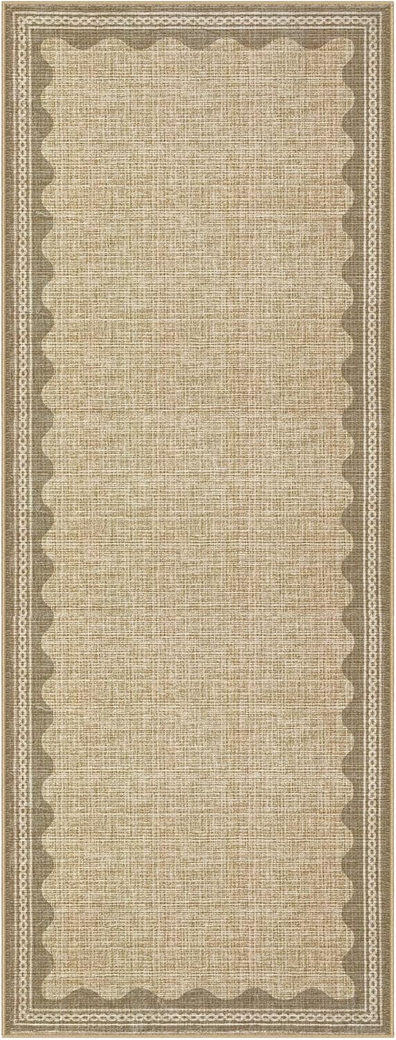 2x10 Scalloped Jute Runner Rug