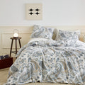 Brown‑Blue Floral Paisley Duvet Cover Set