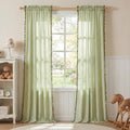 52Wx84L Sage Gingham Curtains