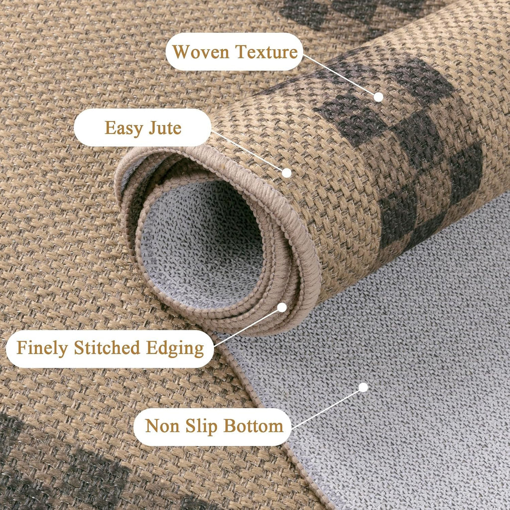 2'x6' Faux Jute Hallway Runner Rug