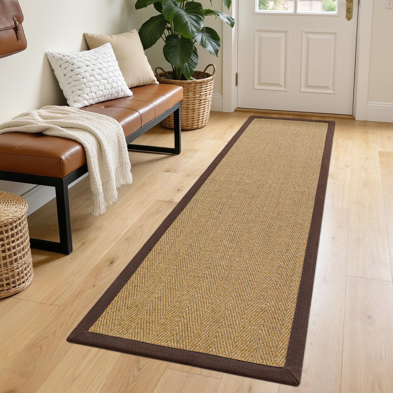 2x7 Jute Braided Hallway Runner Rug