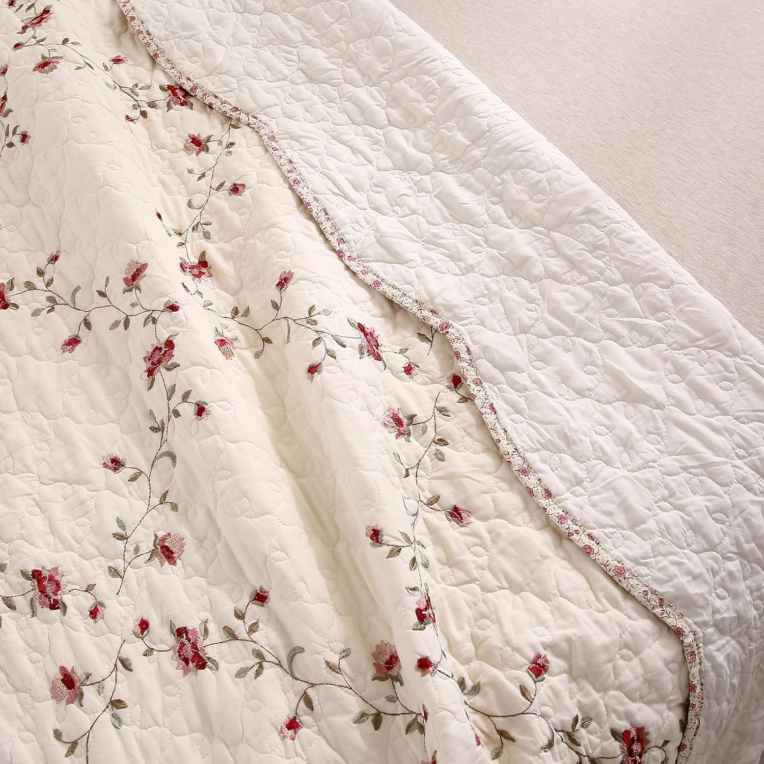 50x60 Floral Patchwork Throw Blanket