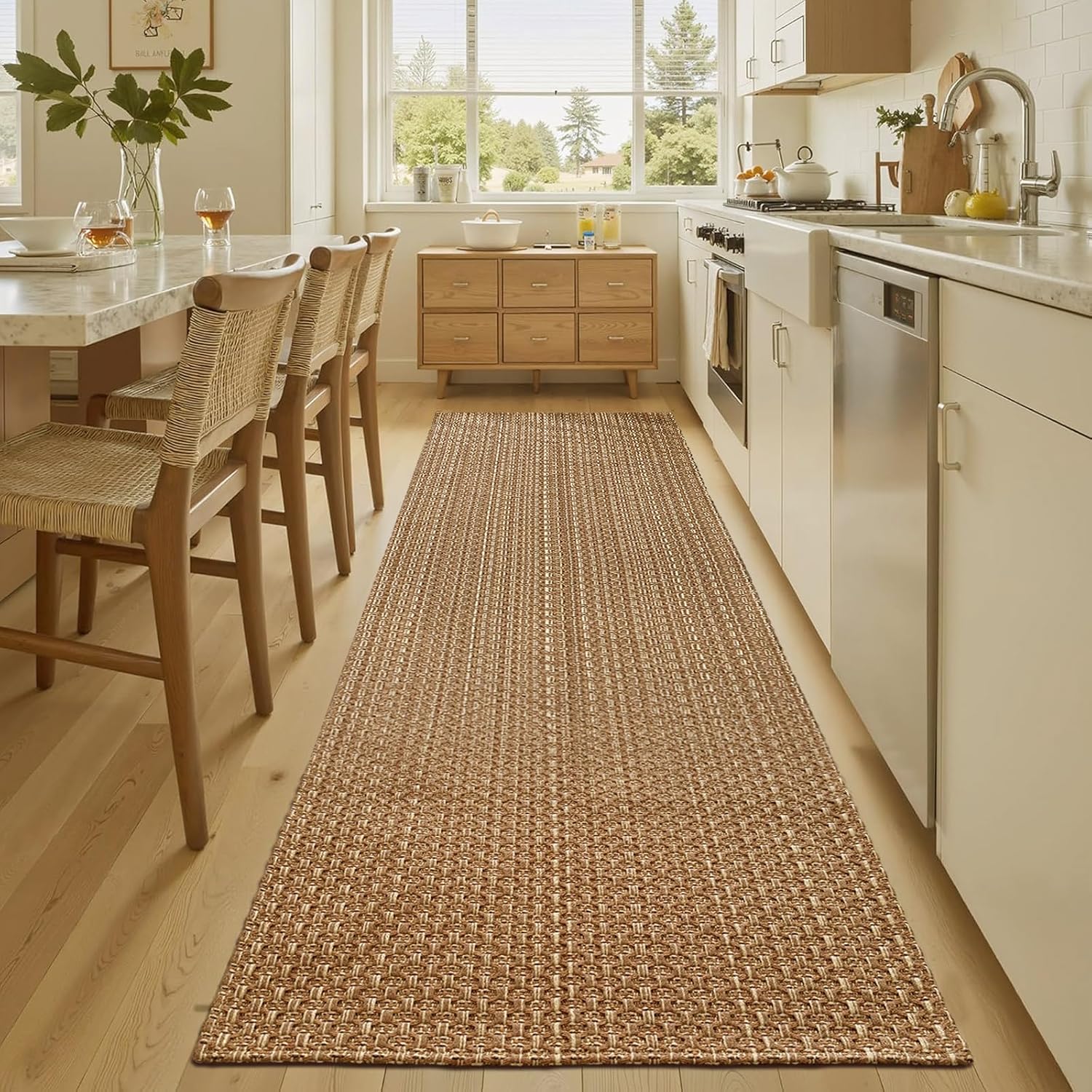 2x6 Faux Jute Braided Runner Rug