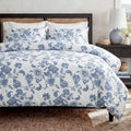 King Blue White Paisley Duvet Cover Set