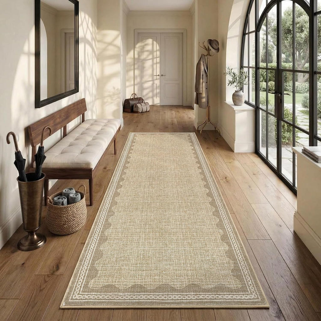 2x10 Scalloped Jute Runner Rug