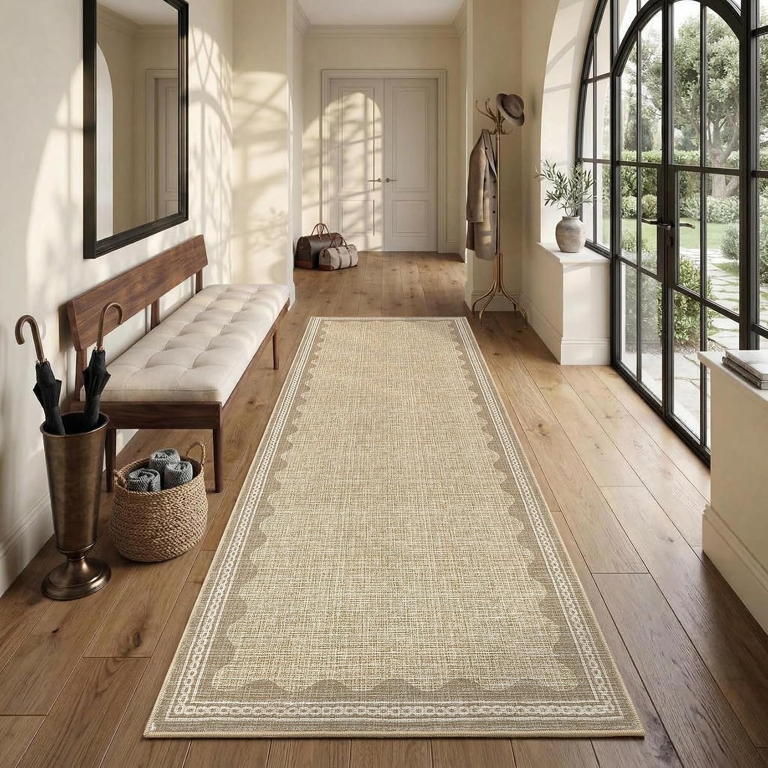 2x10 Scalloped Jute Runner Rug