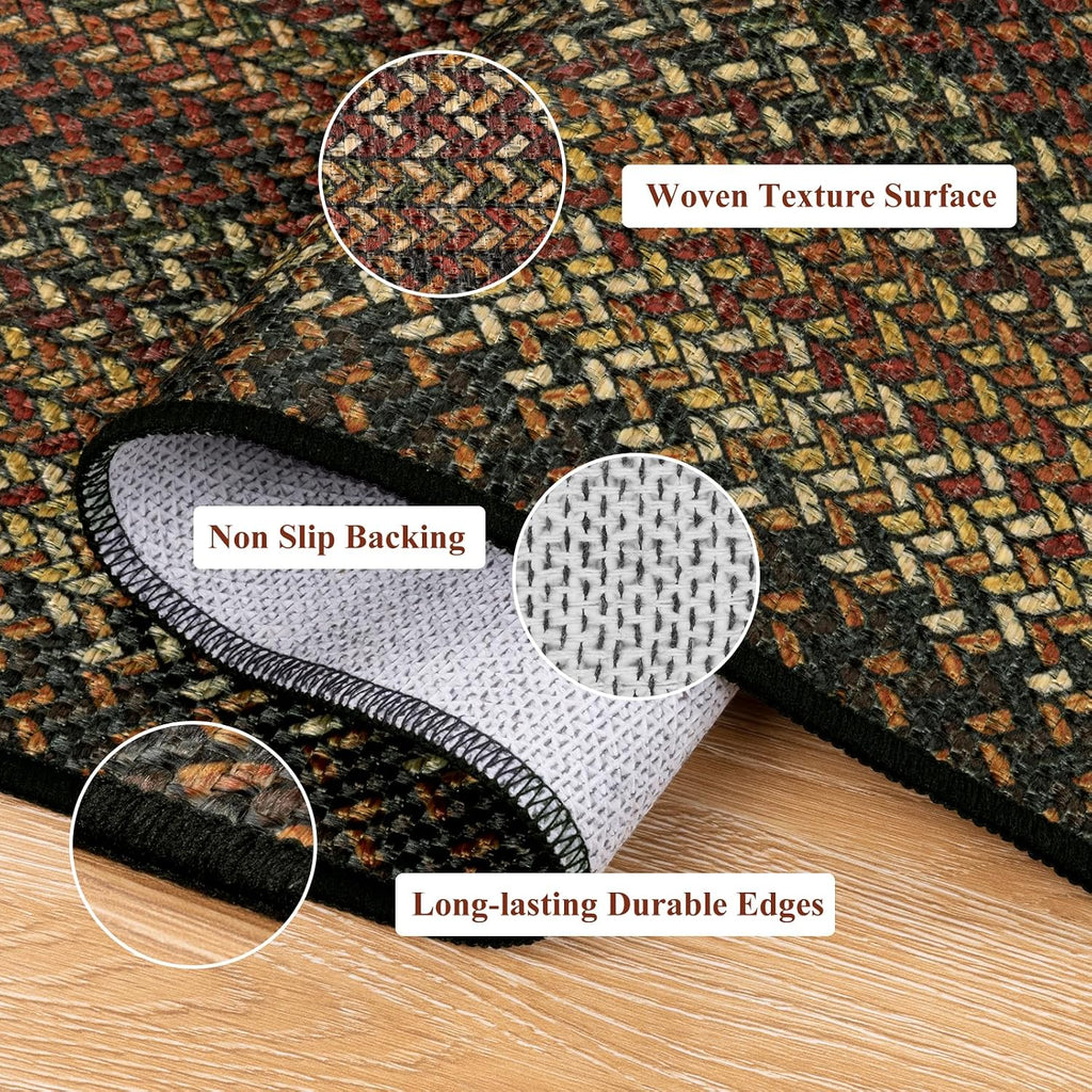 2x6 Faux Jute Braided Runner Rug