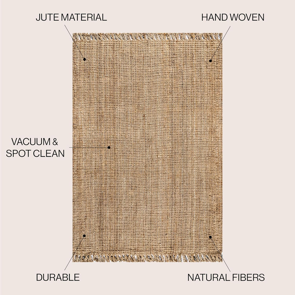 2x8 Jute Fringe Runner Rug