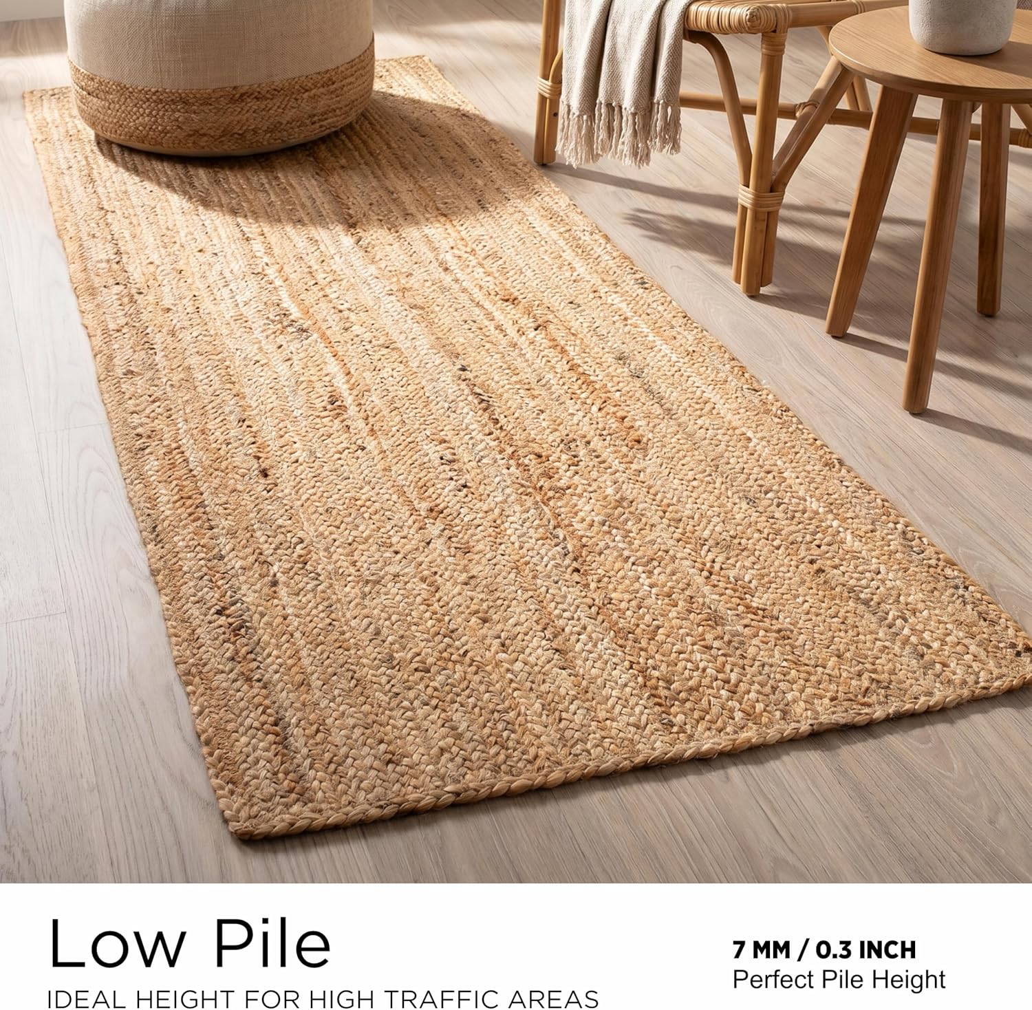 2x6 Jute Braided Runner Rug