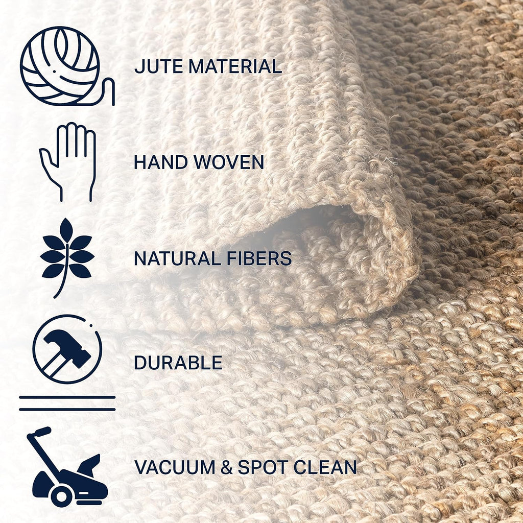 2x8 Jute Fringe Runner Rug