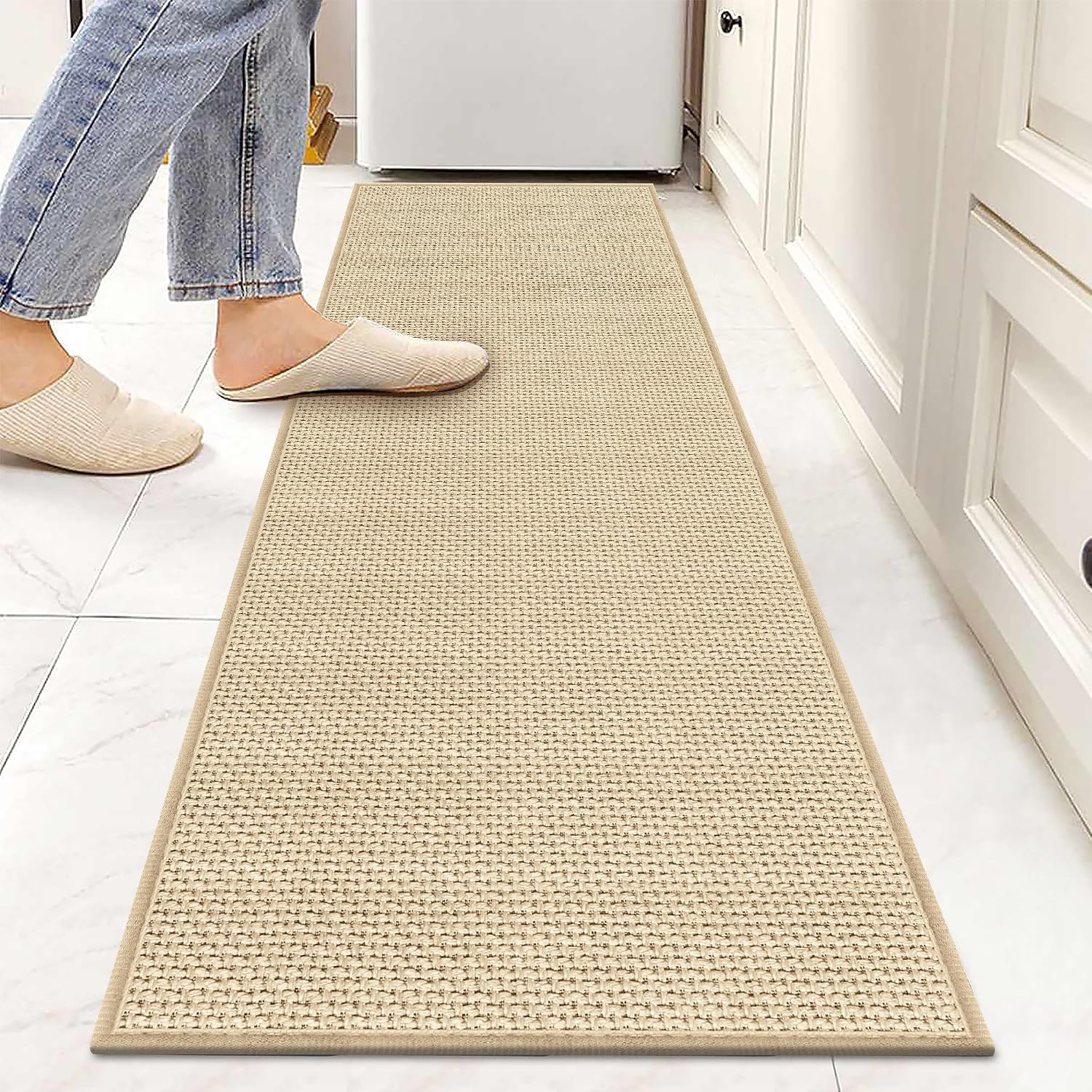 6ft Braid Jute Hallway Runner Rug