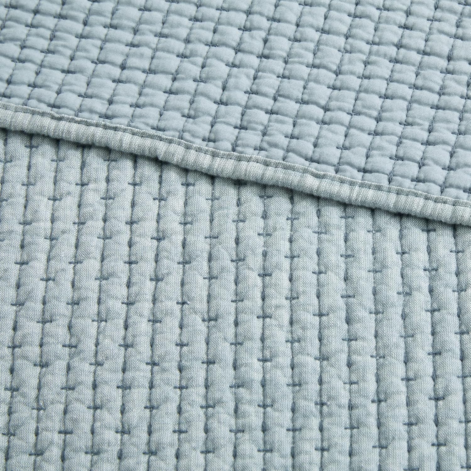 50x60 Pick‑Stitch Chambray Throw Blanket