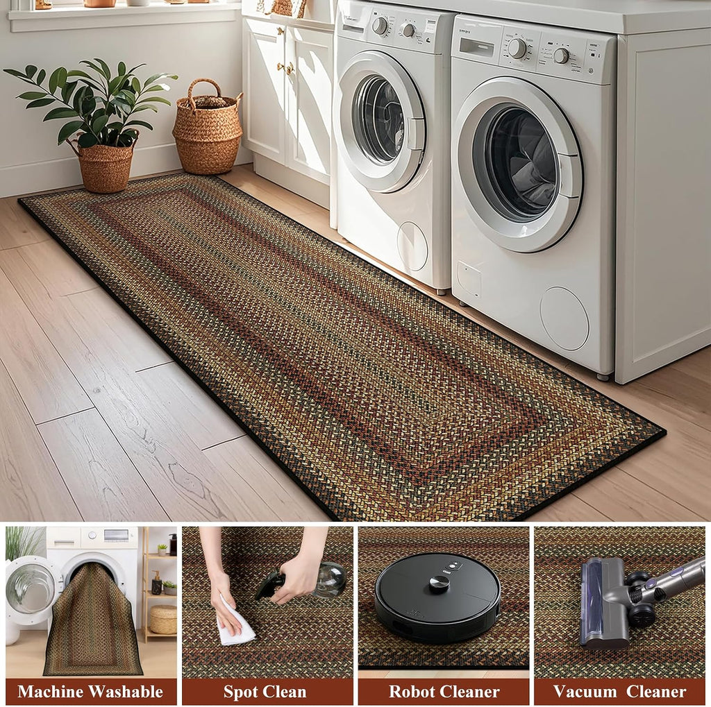 2x6 Faux Jute Braided Runner Rug