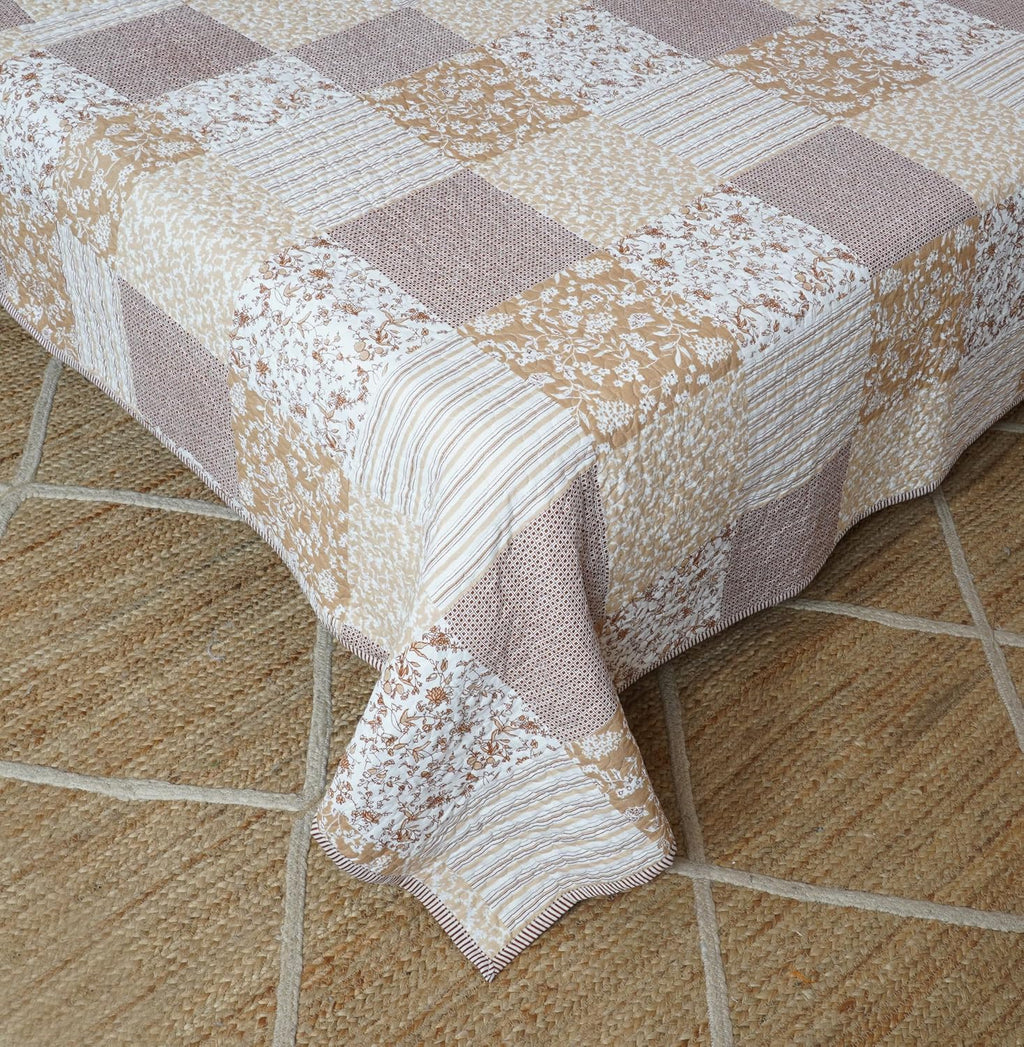 50x60 Floral Quilted Cotton Throw Blanket