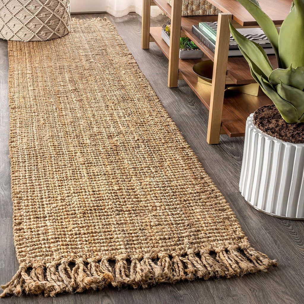 2x8 Jute Fringe Runner Rug