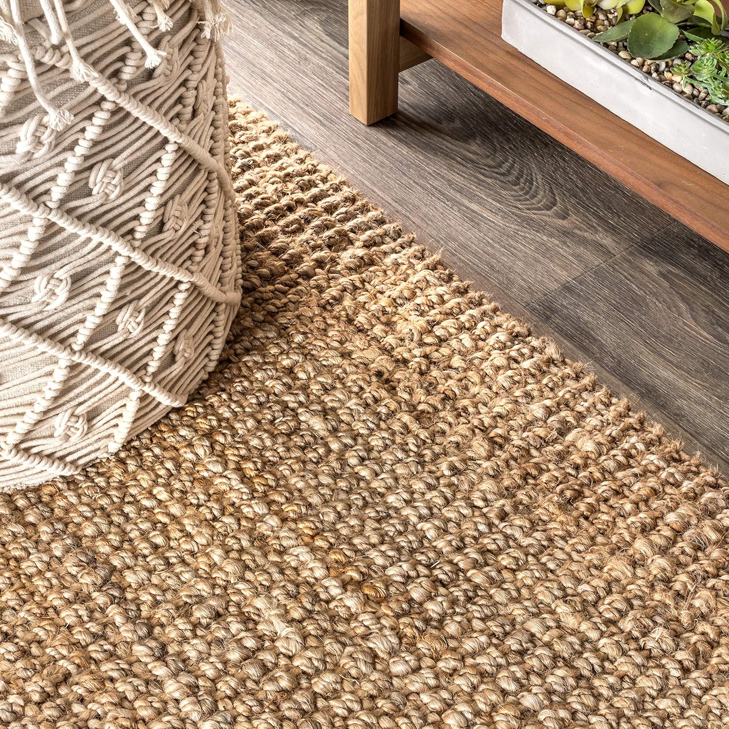 2x8 Jute Fringe Runner Rug